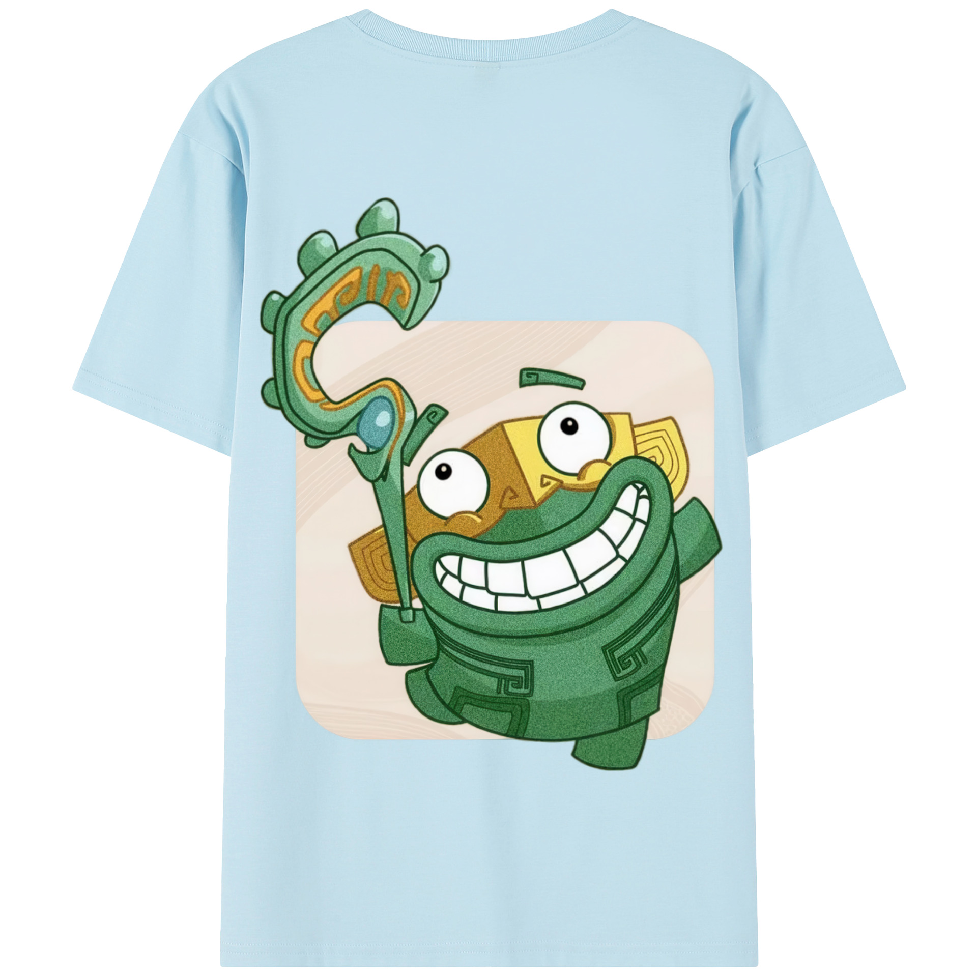 （画像用） Ne Zha 2 ナタ 魔童の大暴れ 綿100％半袖Tシャツ（背面プリント）